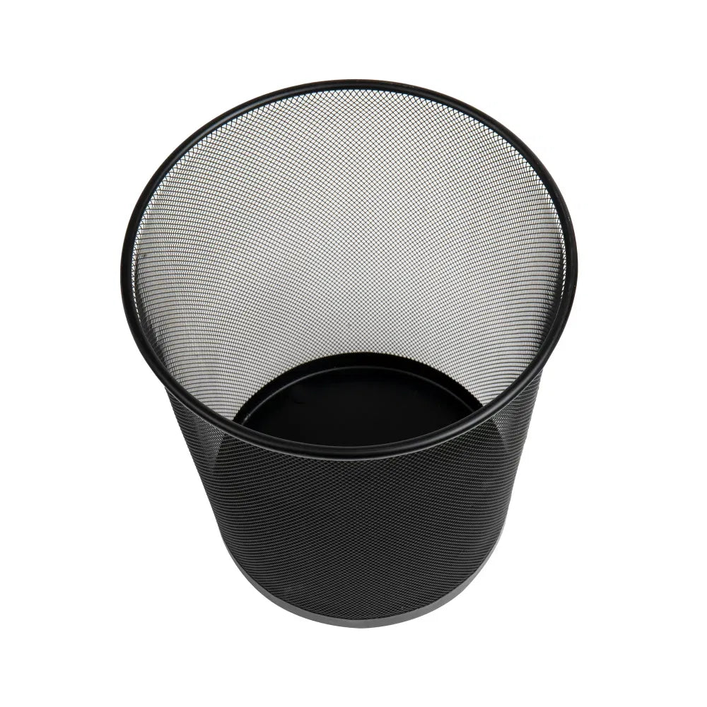 Mesh Trash Can, Set Of 3, Waste Paper Basket, Metal, 11.5"L X 11.5"W X