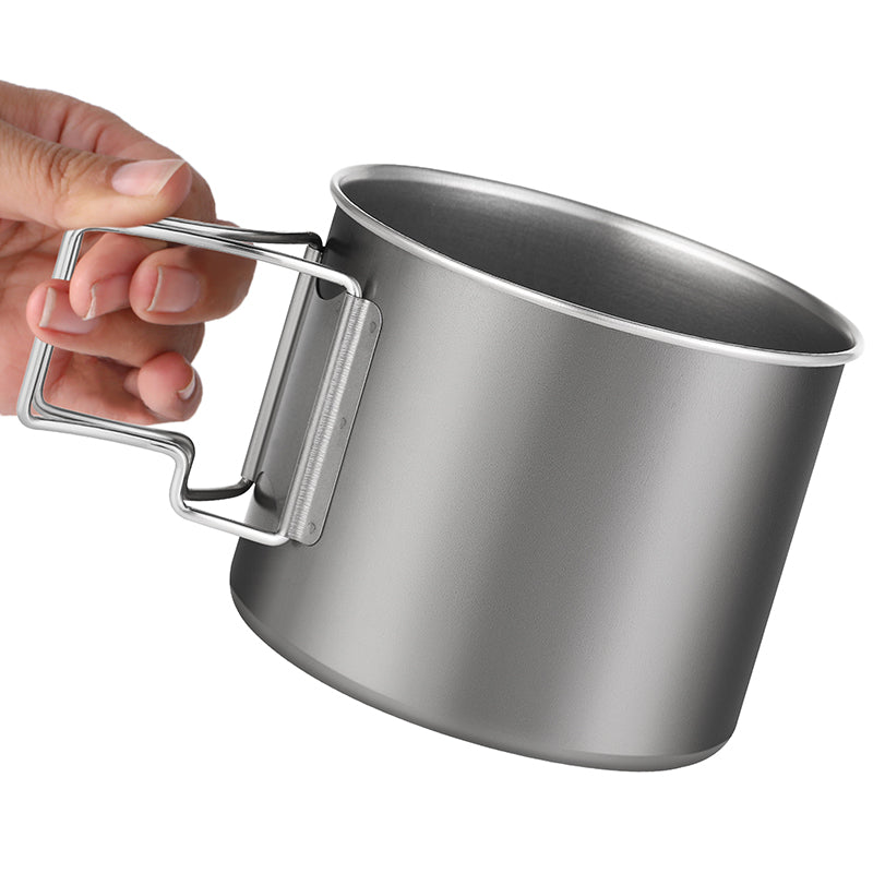 Uncoated Titanium Cup Pure Titanium Outdoor 800ml 29oz Cup For Camping