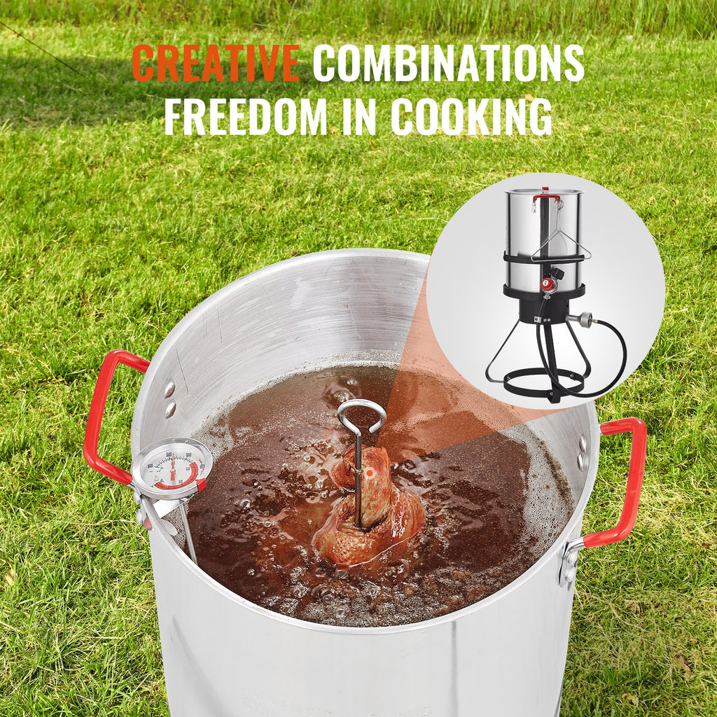 Turkey Deep Fryer, 30-qt Turkey Fryer Boiler Steamer Cooker Set