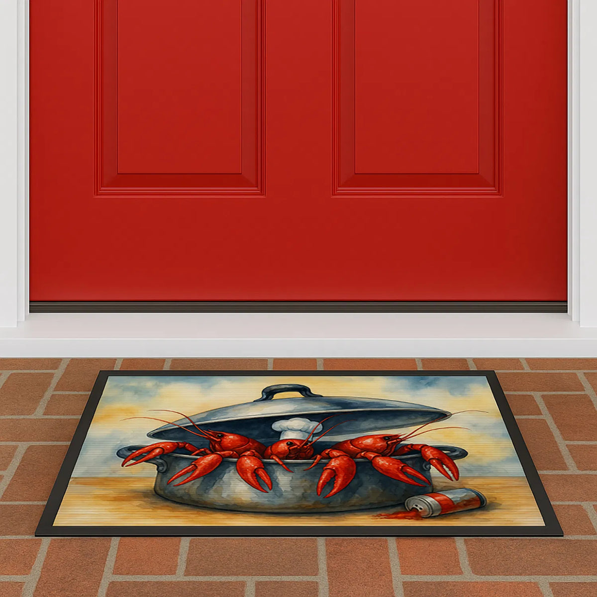 Crawfish Cooking Doormat Front Door Mat Indoor Outdoor Rugs