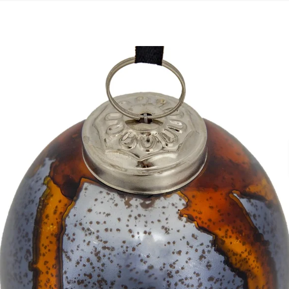 3 X 3 X 4.3 Egg Christmas Ball Ornament, Glass Decorative Hanging Ball