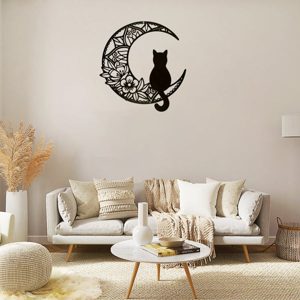 Bohemian Crescent Cat Wall Decor Pet Theme Home Decoration Christmas