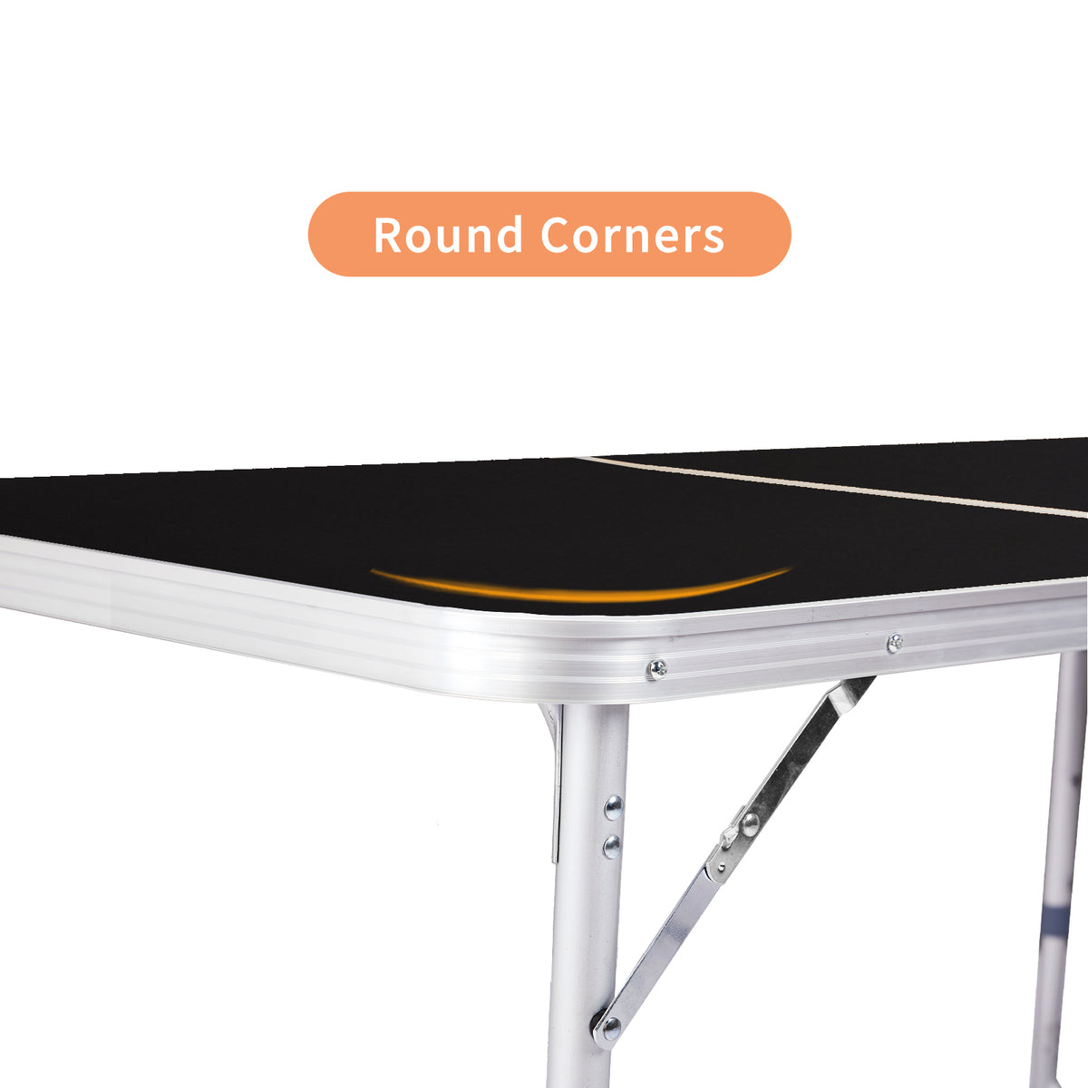 6ft 180-60cm Aluminum Alloy 3-Fold Portable Folding Table, Adjustable