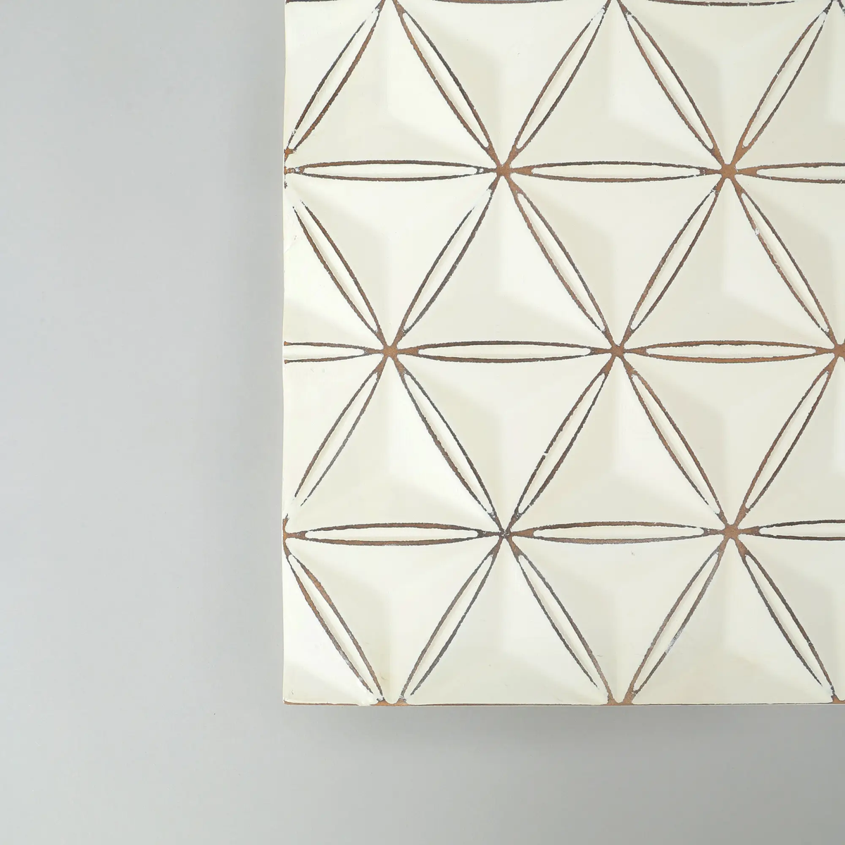 White Square Shape Handcrafted MDF Wall Decor 16inchx16inch Elegant