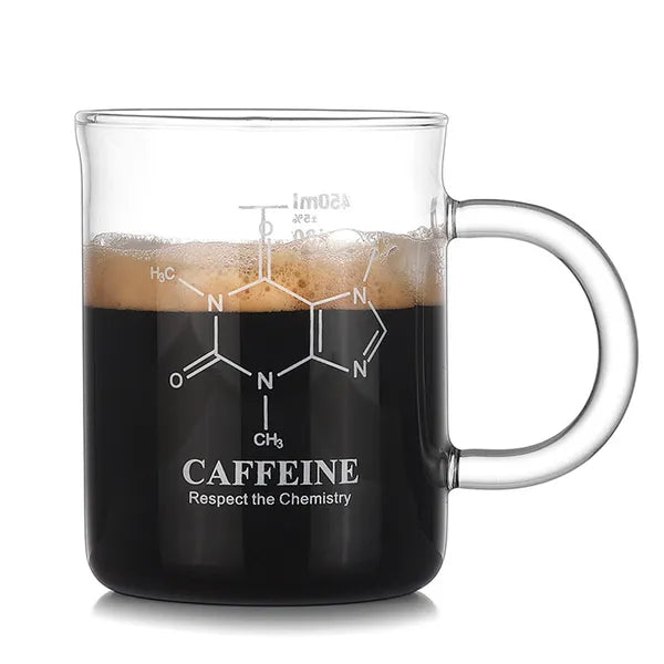 1 PCS Transparent Tape With High Borosilicate Glass Cup, Coffee Cup