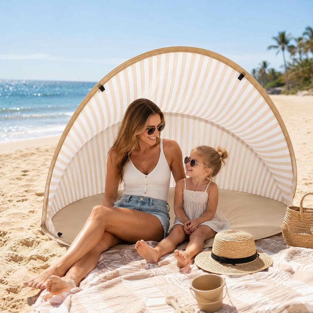 Pop-up Beach Sunshade Tent, Small Foldable Half-beach Tent, Easy To Set