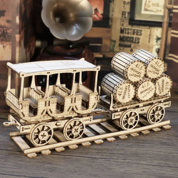 3D Wooden Puzzle Kit, Wine Truck Train