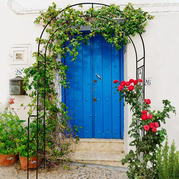 Metal Garden Arch W55'' X H94.5'' Garden Arbor Trellis Climbing Plants