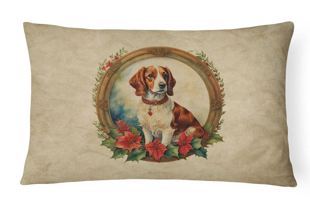 Christmas Flowers Frame Throw Pillow Throw Pillow For Indoor Couch Bed