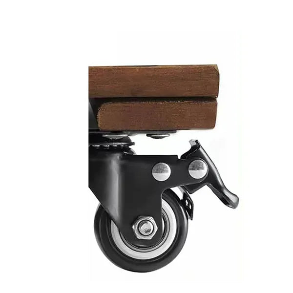 12inch*12inch Square Wooden Plant Cart: Natural Beauty, Easy Mobility
