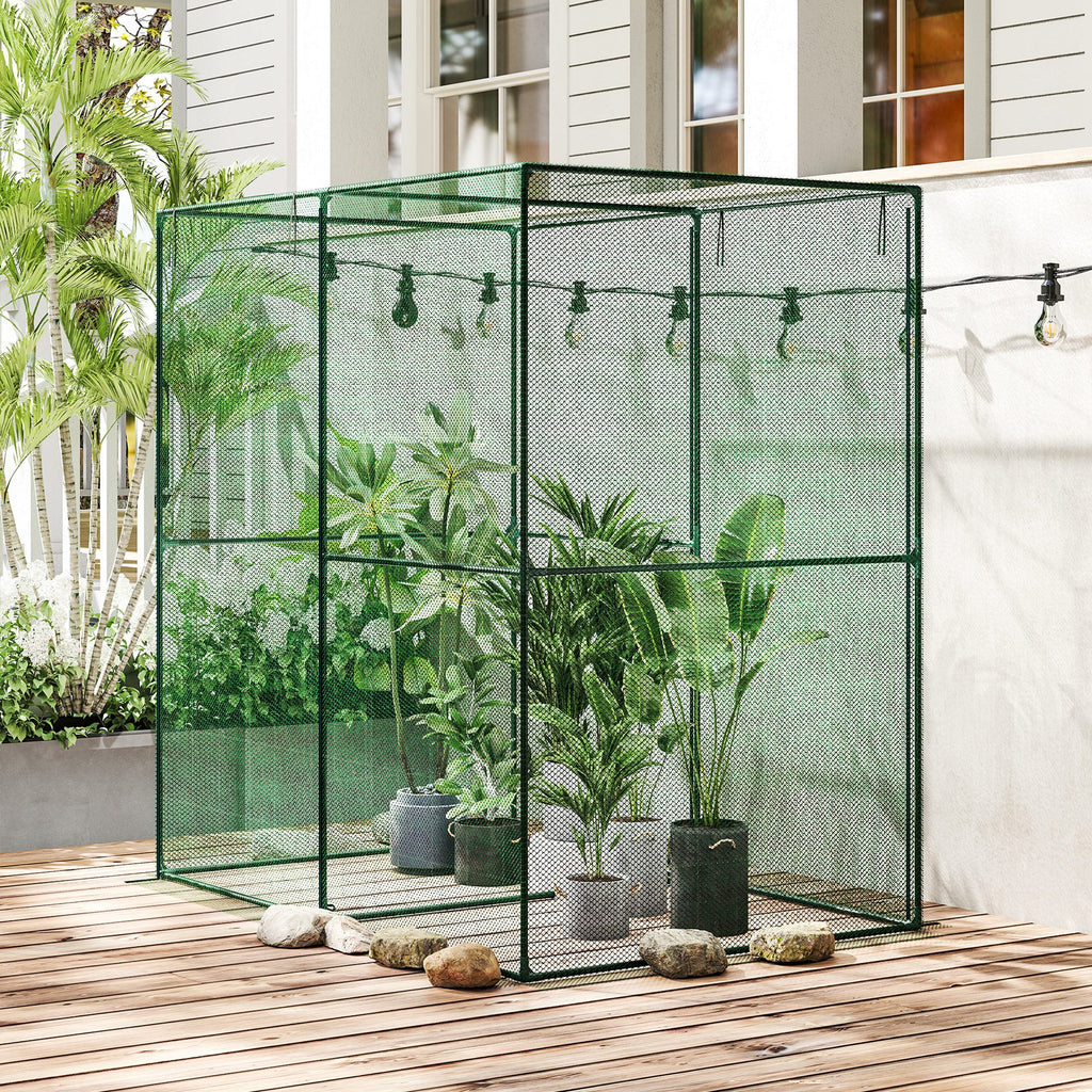 6' X 4' X 6' Crop Cage, Plant Protection Tent With Zippered Doors