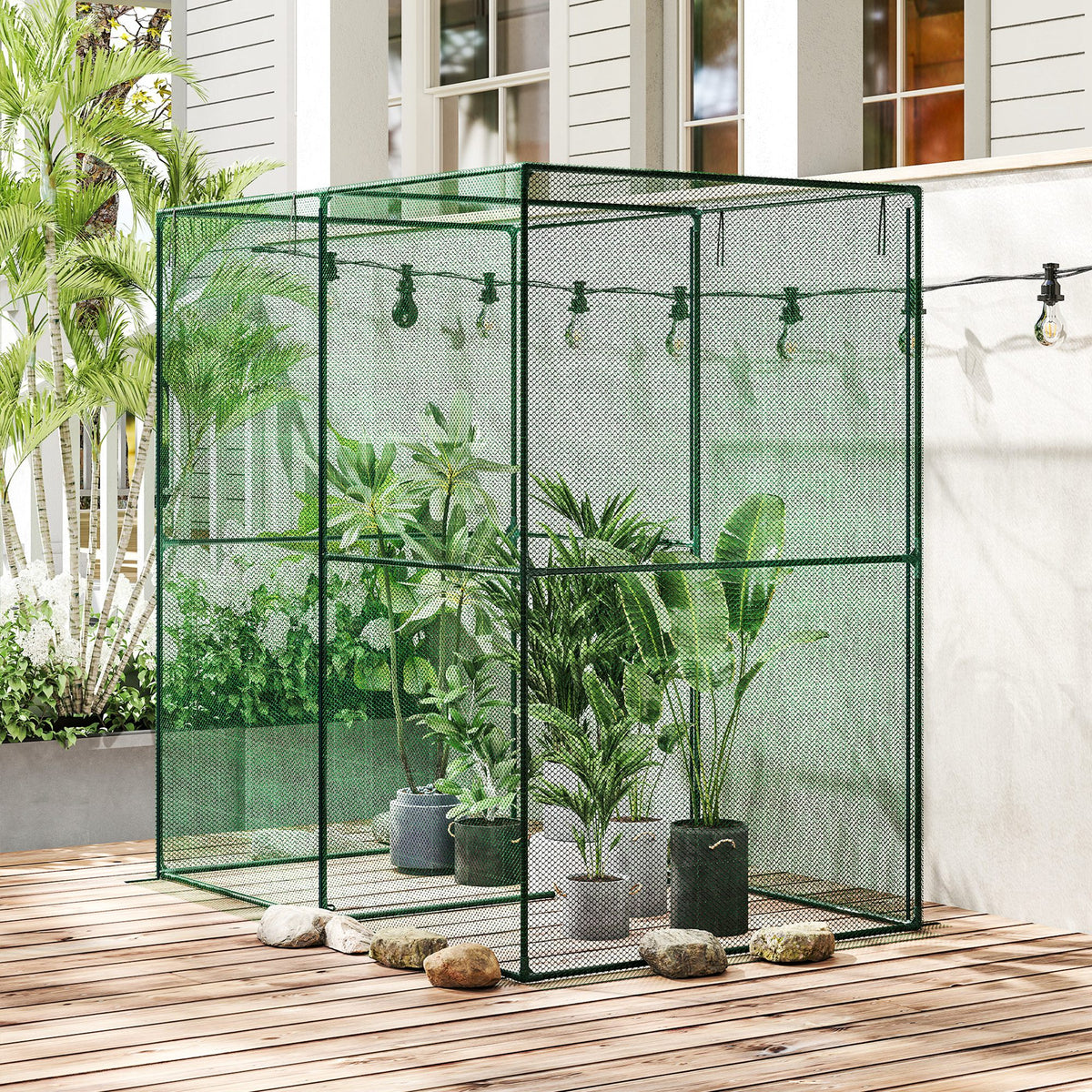 6' X 4' X 6' Crop Cage, Plant Protection Tent With Zippered Doors