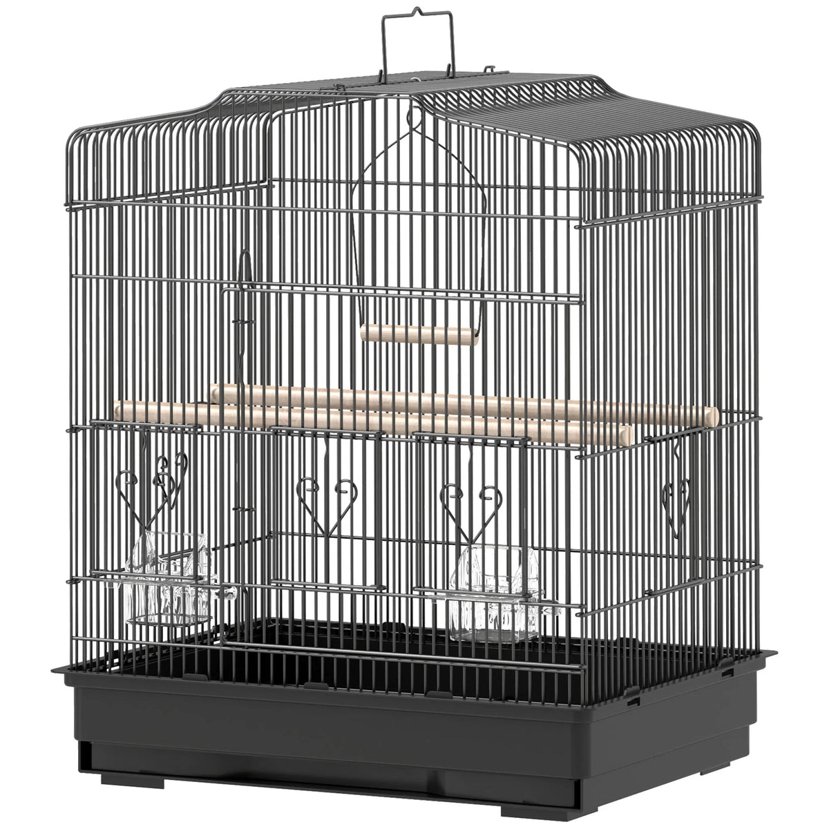 23" Bird Cage, Finches Canaries, Parrot Cage With Doors Perches, 2