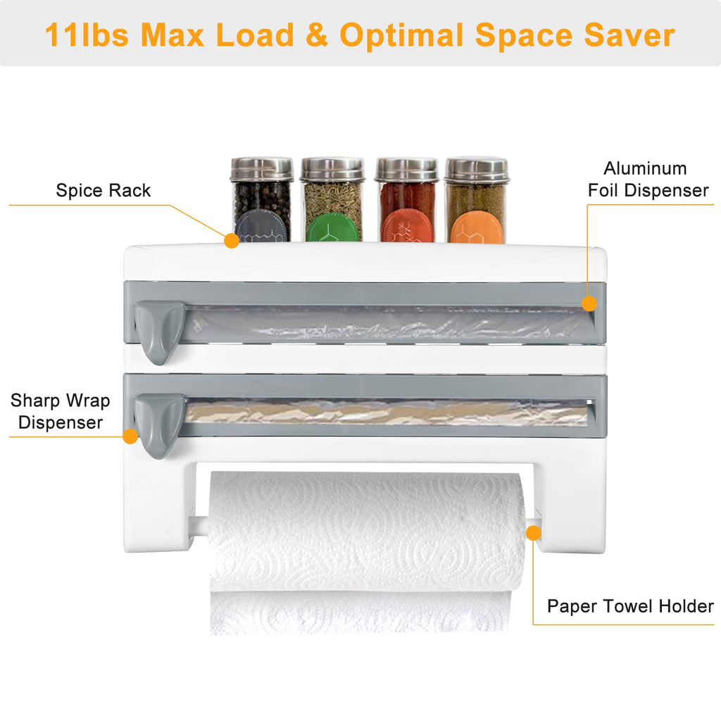 1Pc Kitchen Roll Dispenser Paper Roll Holder Plastic Wrap Film Foil
