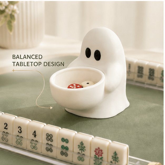 Ghost Mahjong Dice Holder, 3D Printed Ghost Dice Tray For American