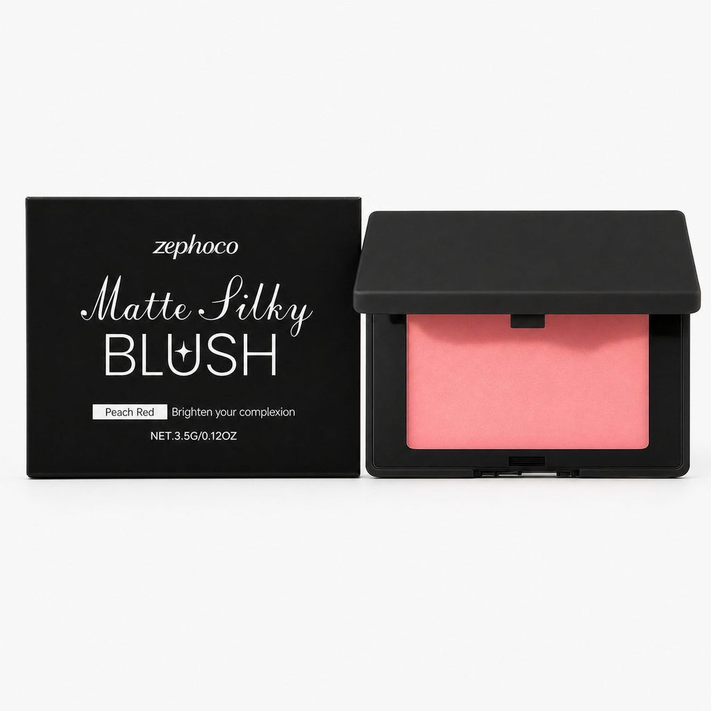 Zephoco Matte Silky Blush, Rose Pink, 3.5 G
