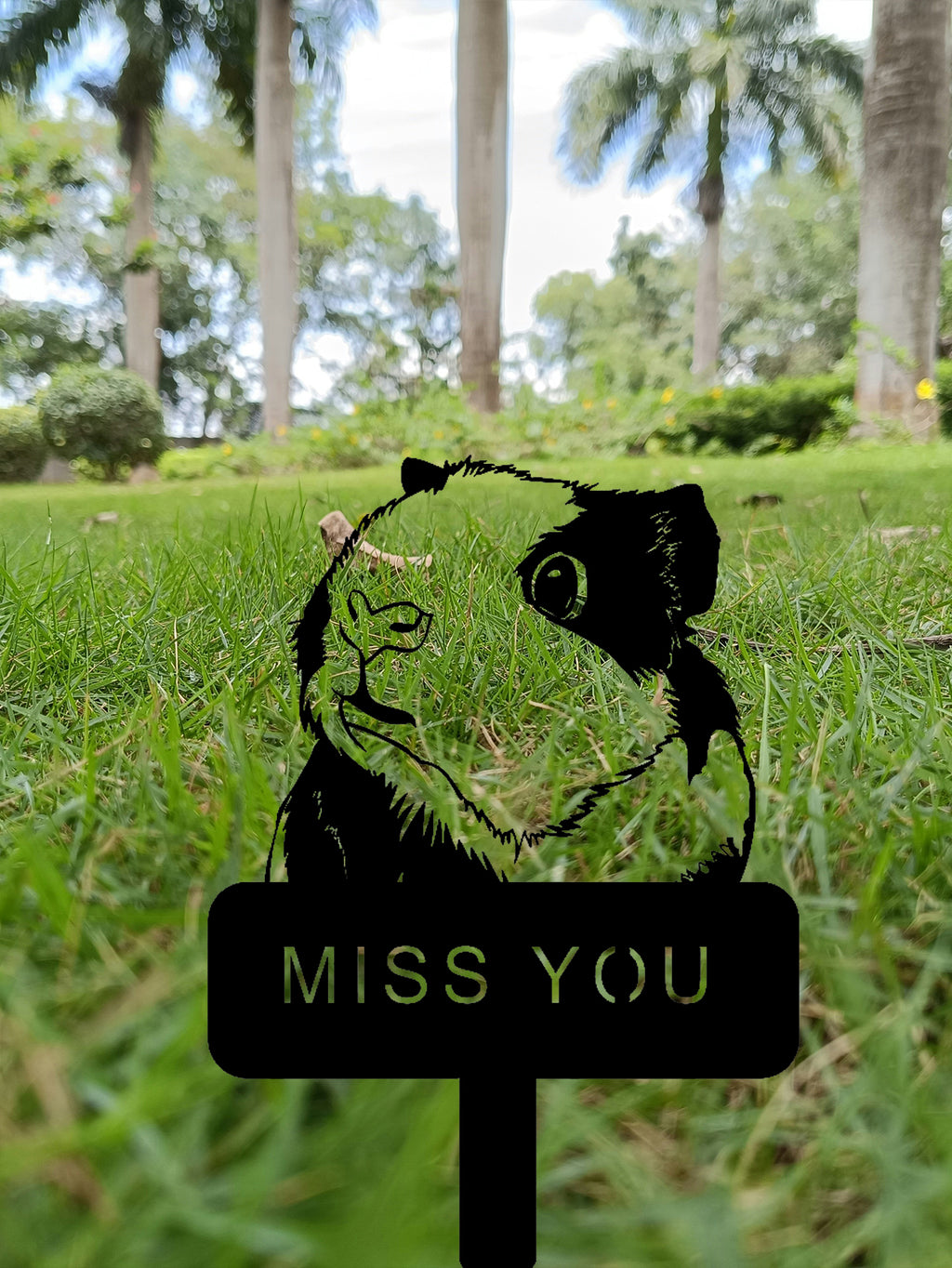 Guinea Pig Hamster Memorial Metal Yard Stake - Exquisite Pet