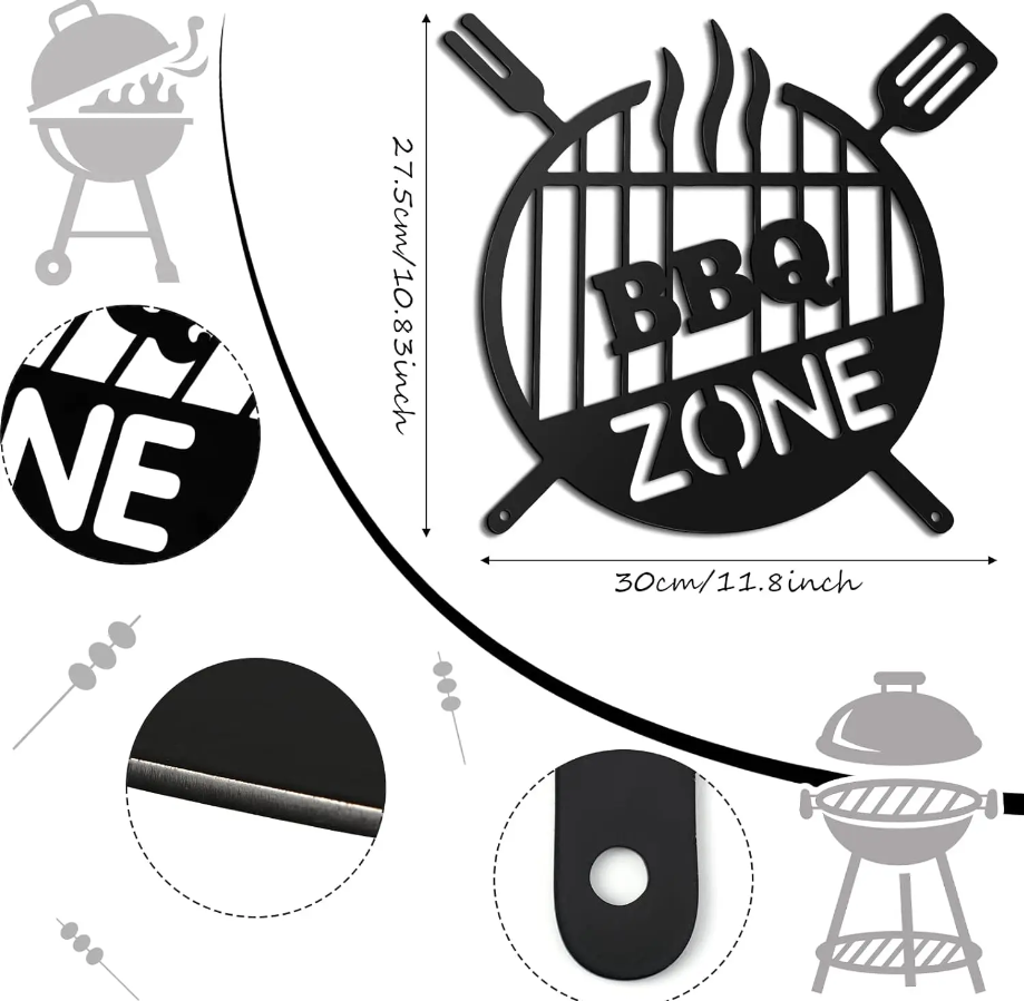 Metal Wall Sign,vintage 3D Round Iron Word Art For Farmhouse,country