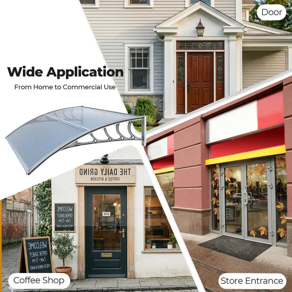 Awning For Door Entrance Window, 38x40 Inch Window Canopy Exterior, UV
