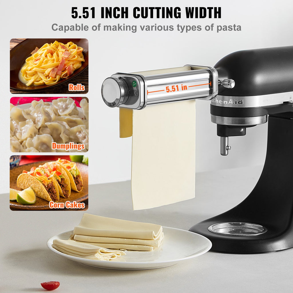 Pasta Attachment For Kitchenaid Stand Mixer, Stainless Steel Pasta