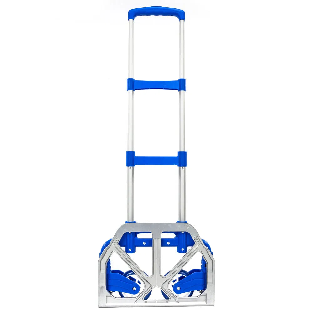 Portable Folding Collapsible Aluminum Cart Dolly Push Truck Trolley Blue