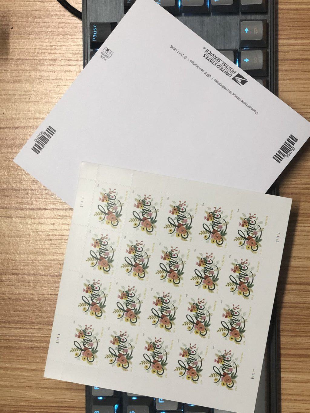 First-class Rate U.S. Stamps Love Flourishes Psc FREE Shipping