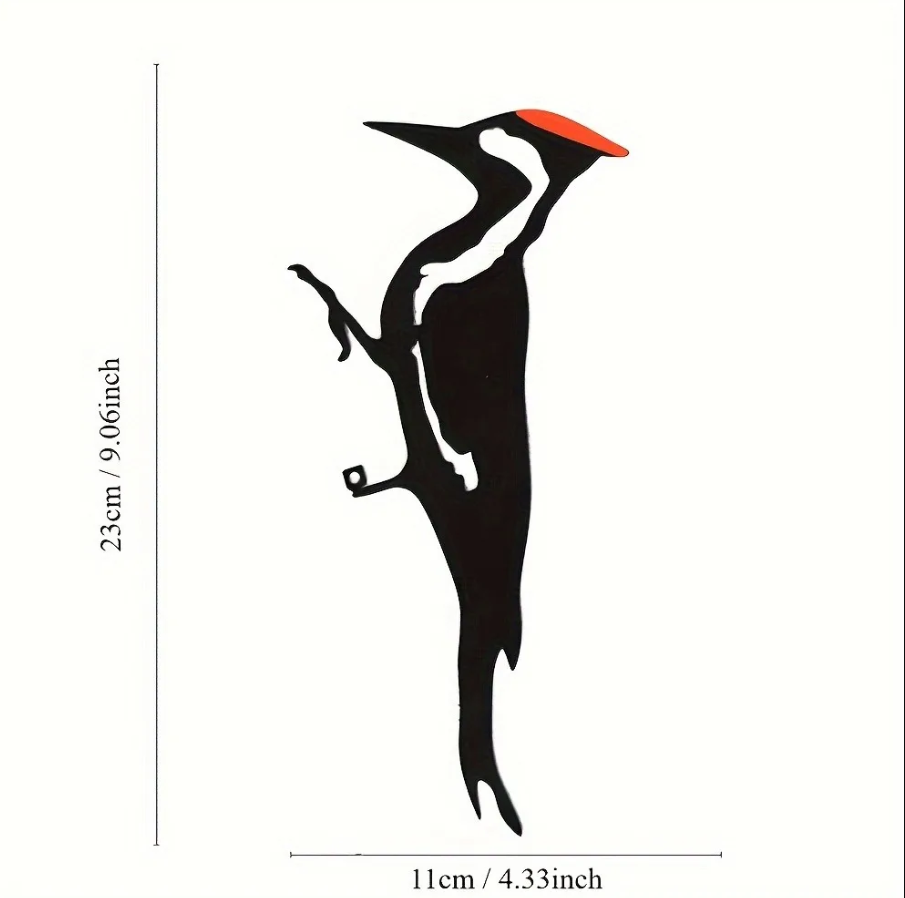 Metal Woodpecker Wall Art - Rust-resistant Outdoor Decor For Garden