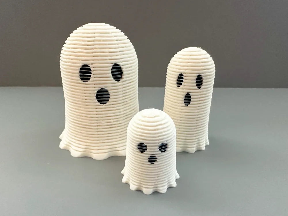 3PCS Halloween Ghost Spring Decor Set, 3D Printed Mini Ghost Ornaments