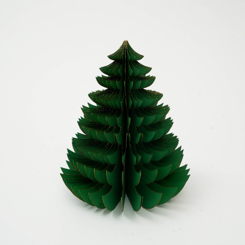 Handmade Green Paper Tree Festive Holiday