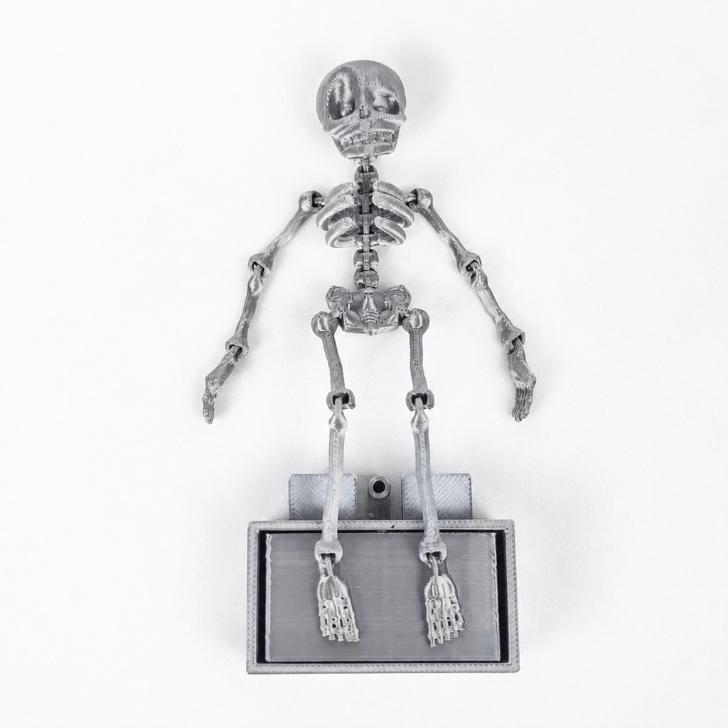 3D Printed Dancing Skeleton Aquarium Ornament With Suction Cups & Air