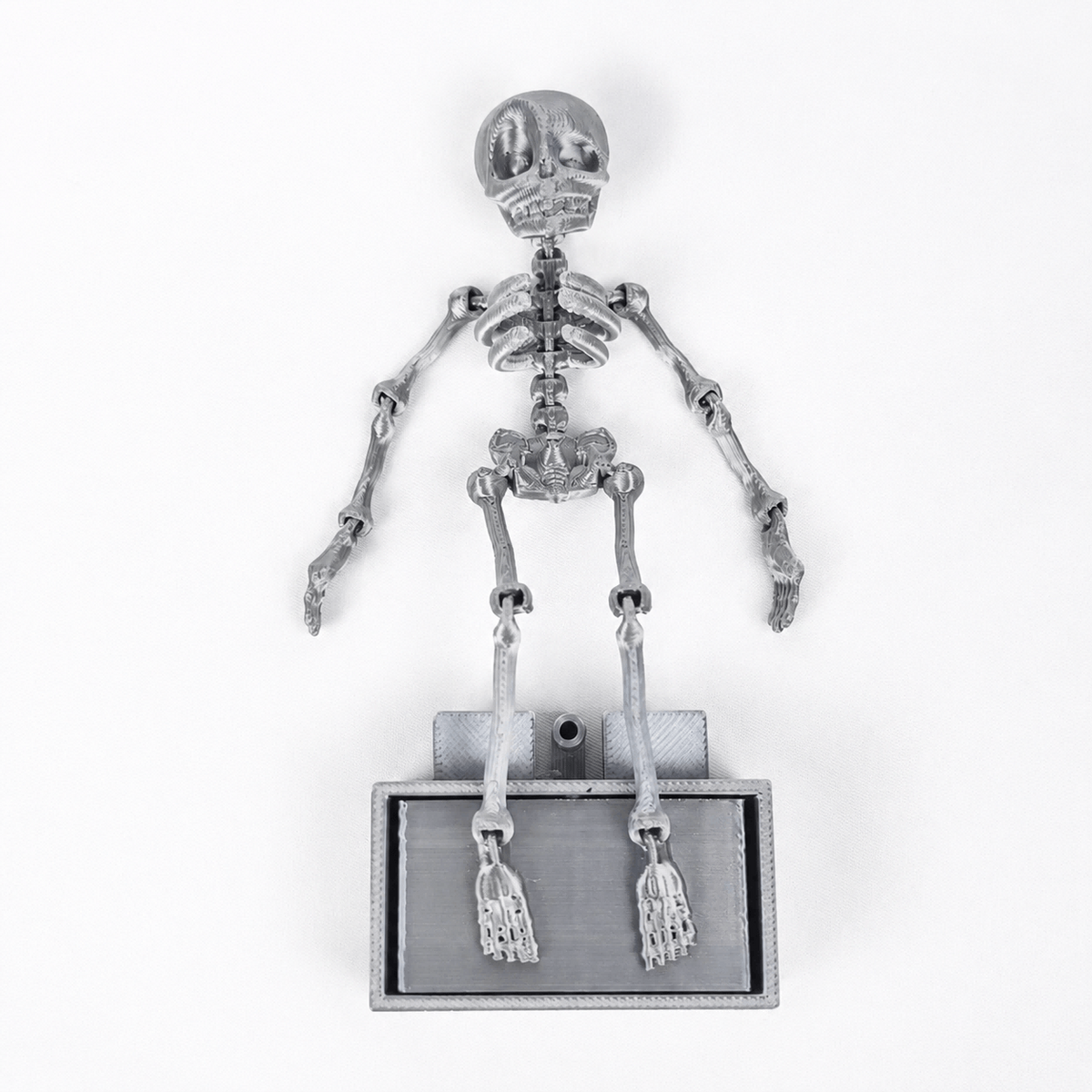3D Printed Dancing Skeleton Aquarium Ornament With Suction Cups & Air
