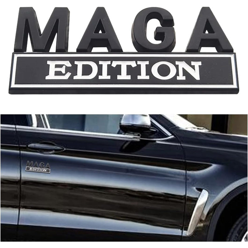 4pcs MAGA Edition Car Metal Badge Sticker Truck Replacement, Suitable