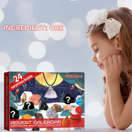 Dowmoo Christmas Advent Calendar Mineral Blind Box 24-Box Christmas