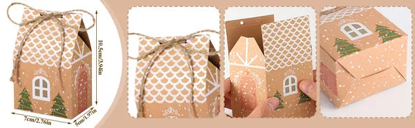 36 Pieces Mini Christmas Party Favor Boxes Gift Bags, Small Gift Boxes