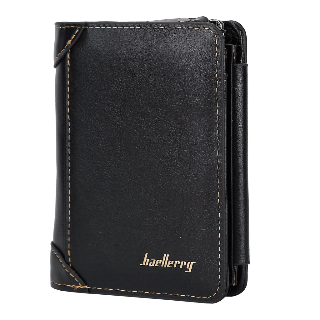 1Pc Men Leather Wallet ID Card Holder Purse Trifold Clutch Money Zipper