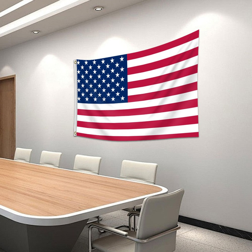 4X6FT Polyester American Flag 120cmX180cm USA Flag Outdoor Yard Decor