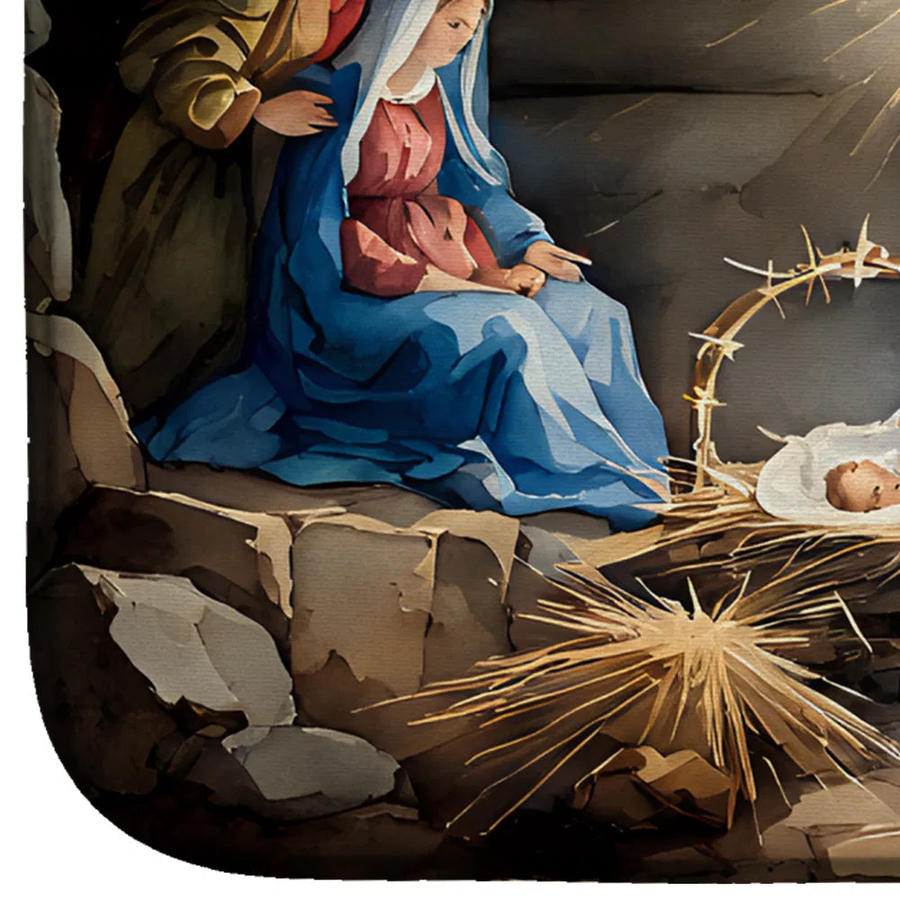 Christmas Nativity Scene Dish Drying Mat Absorbent Dish Drying Mat Pad