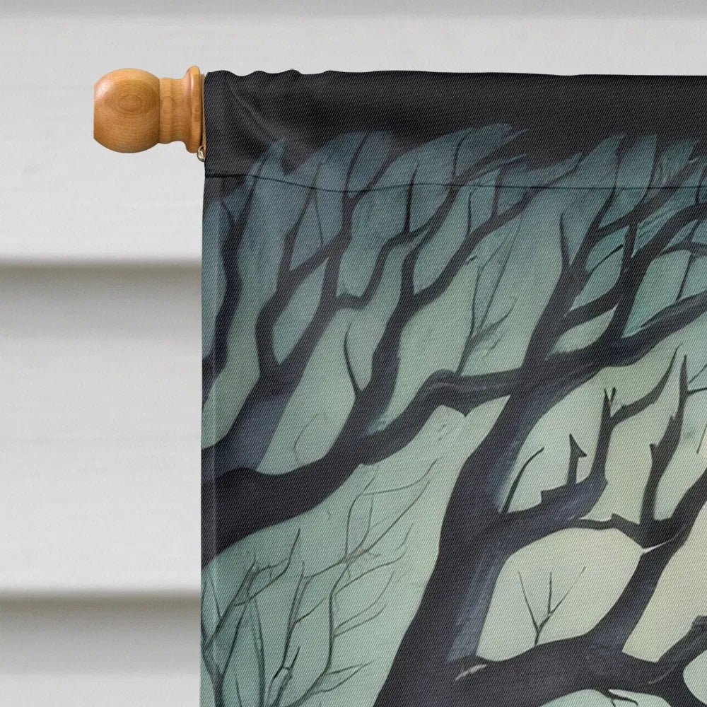 Graveyard Spooky Halloween House Flag Large Porch Sleeve Pole