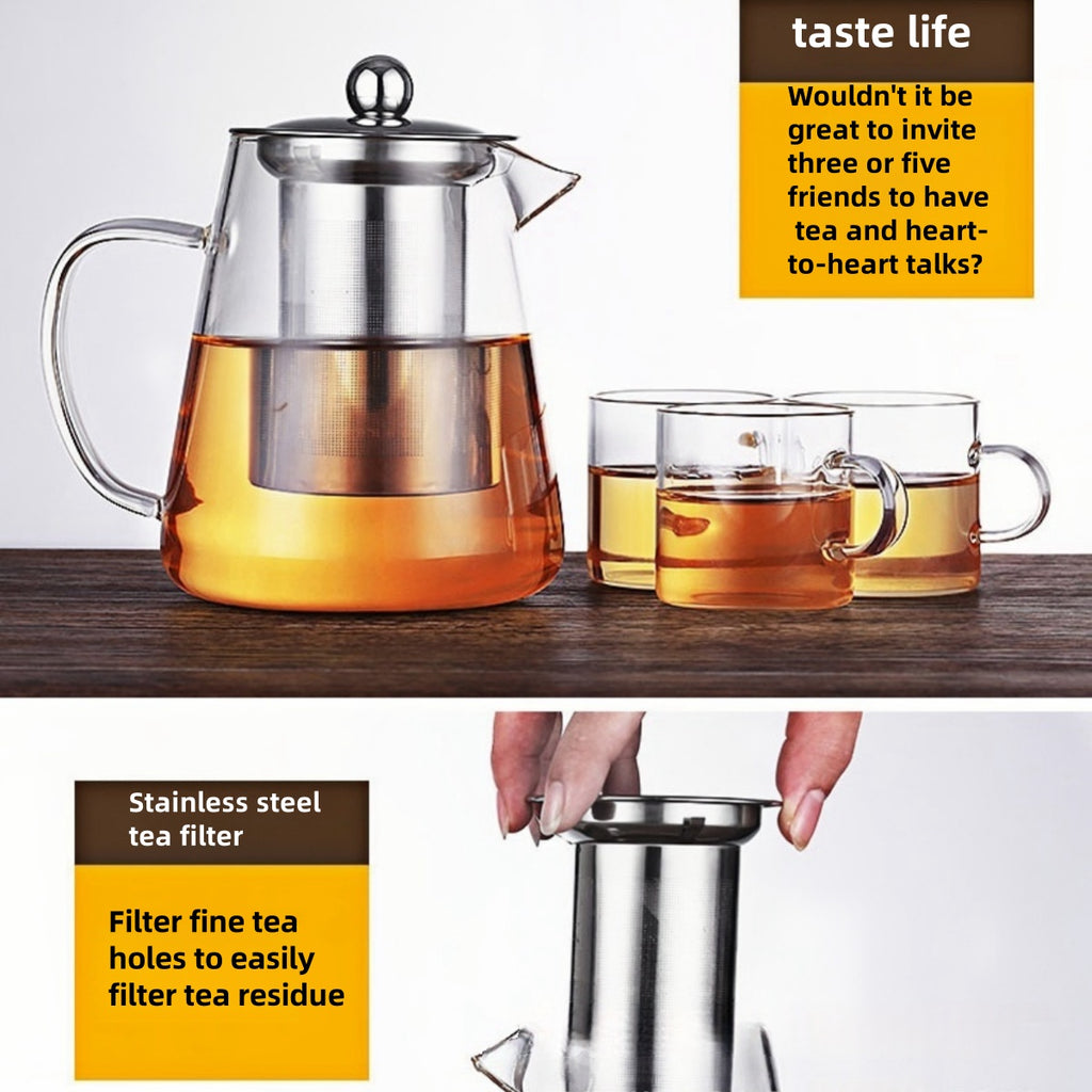 550 ML High Borosilicate Heat-resistant Glass Tea Pot Transparent