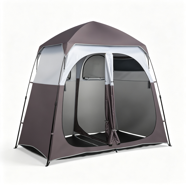 2-Person Up Changing Tent, Dark Brown Portable Outdoor Shower Tent