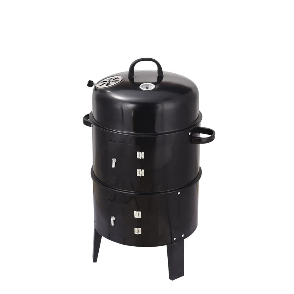 Outdoor Double-layer Grill, Charcoal Wood Fired Braising And Smoking