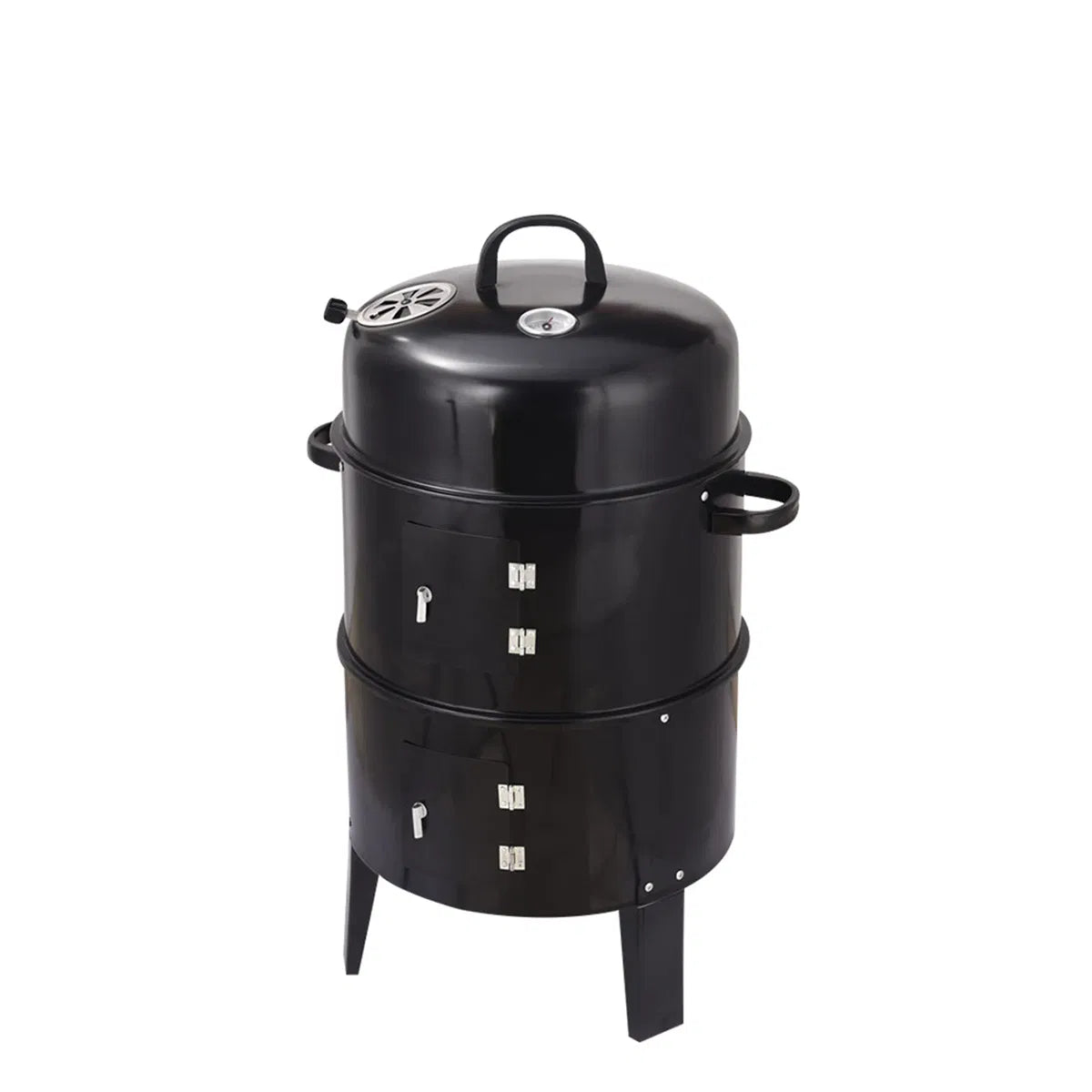 Outdoor Double-layer Grill, Charcoal Wood Fired Braising And Smoking