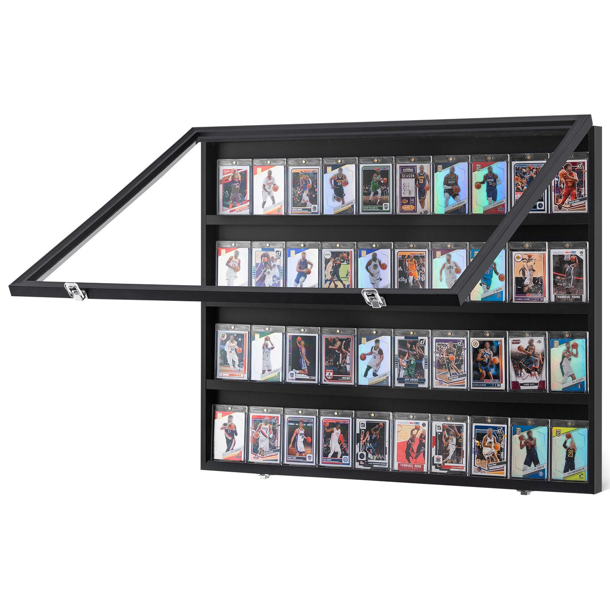 36 Graded Sports Card Display Case, 30.5x24.3x2.1 In, Baseball Card
