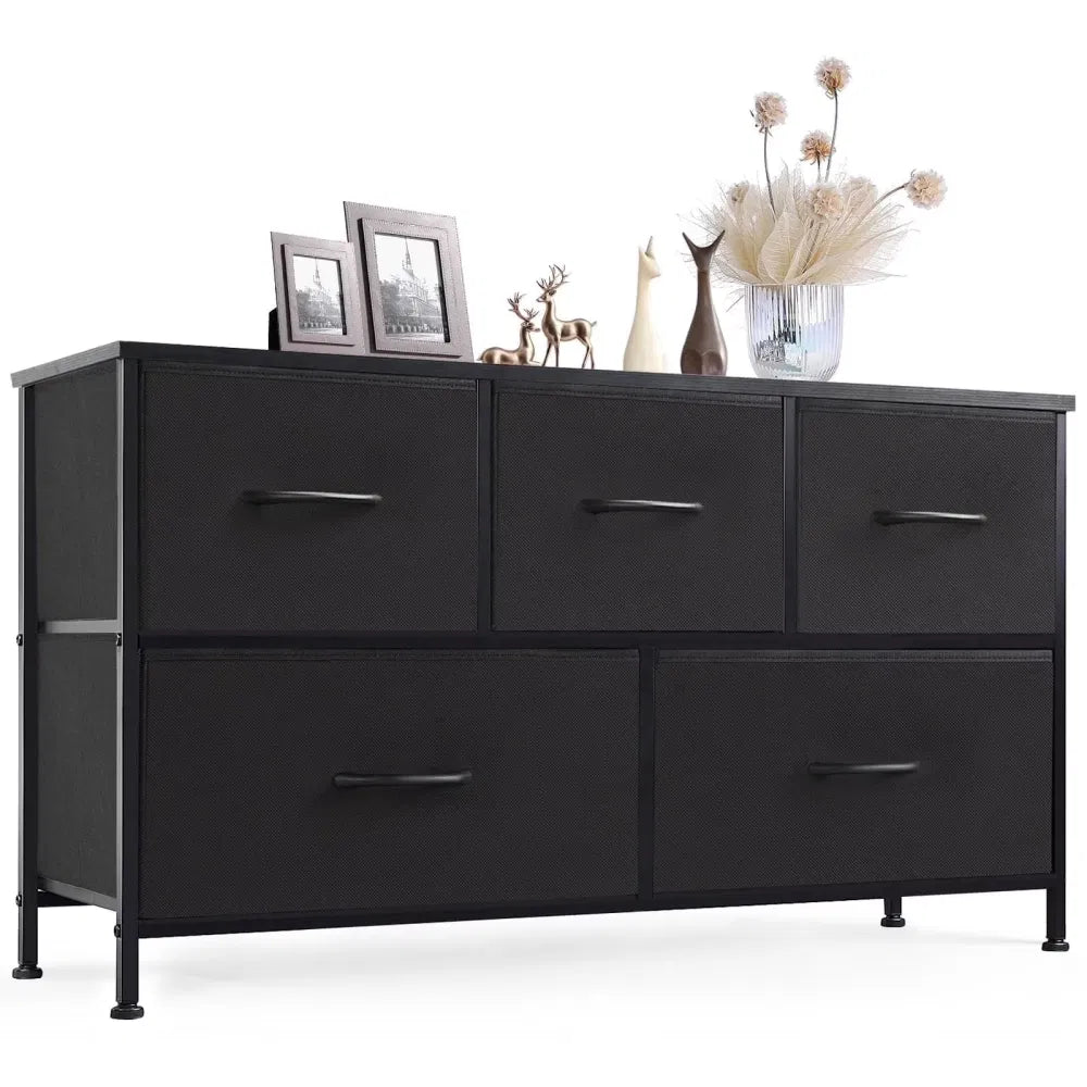 Dresser 5 Fabricstoragedrawer Dresser, TV Stand, Chest Of Drawers
