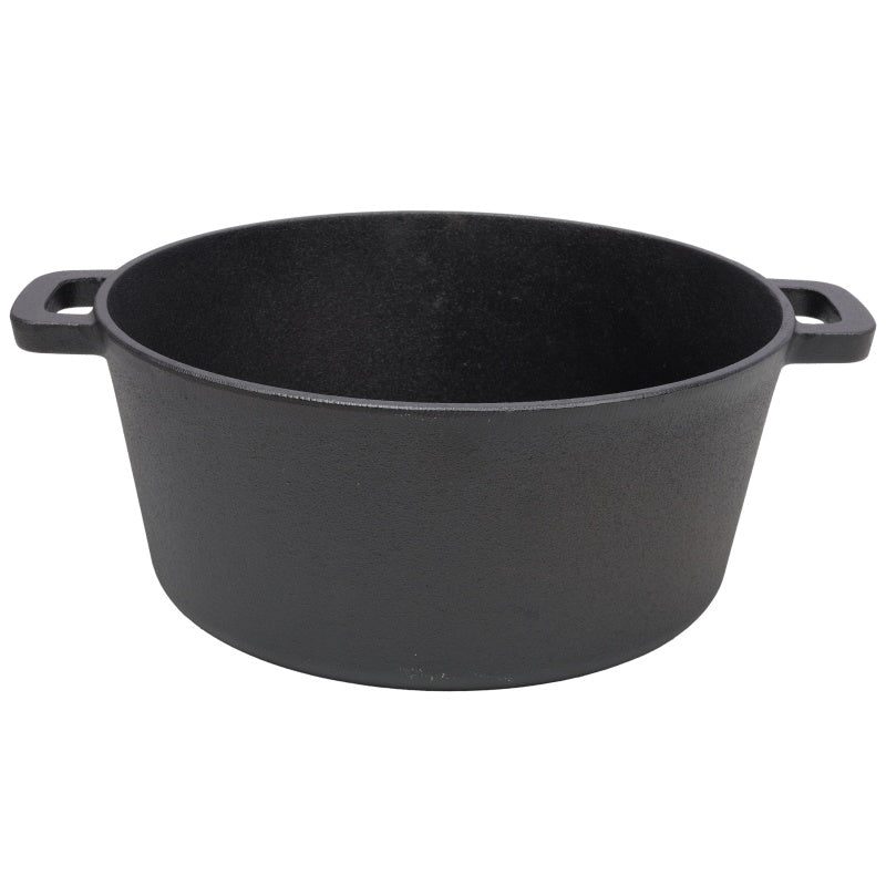 One In One Pre Seasoned Cast Iron Dutch Oven With Dual Handles, Outdoor