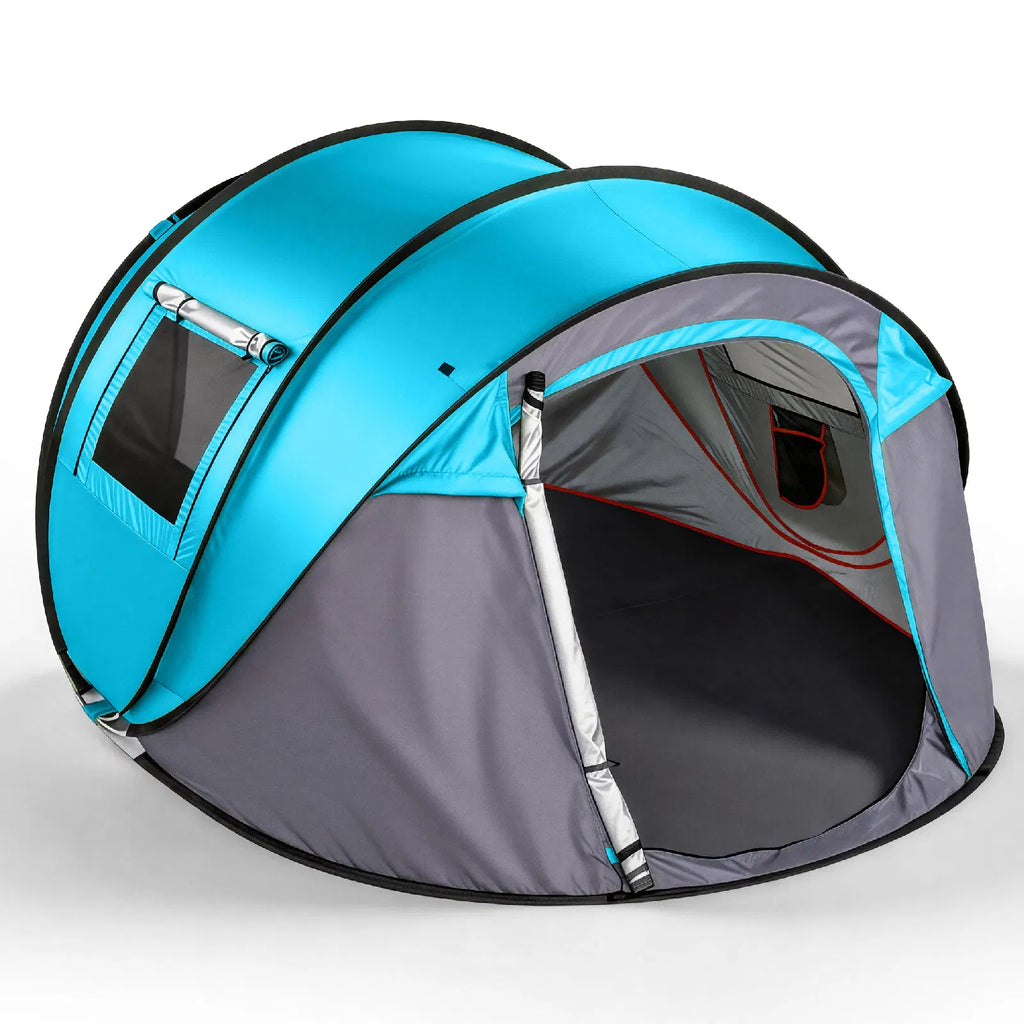 4 Person Pop Up Tent For Camping, Waterproof Instant Family Tent