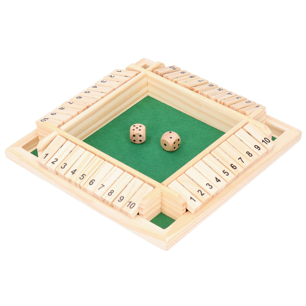 Wooden Number Board Dices Game Set Toy For 4 People KTV Pub Bar Party