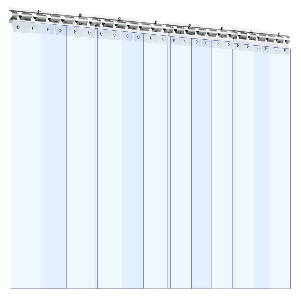 Clear PVC Strip Curtain, 84 In Height X 48 In Width X 0.08 In Thickness