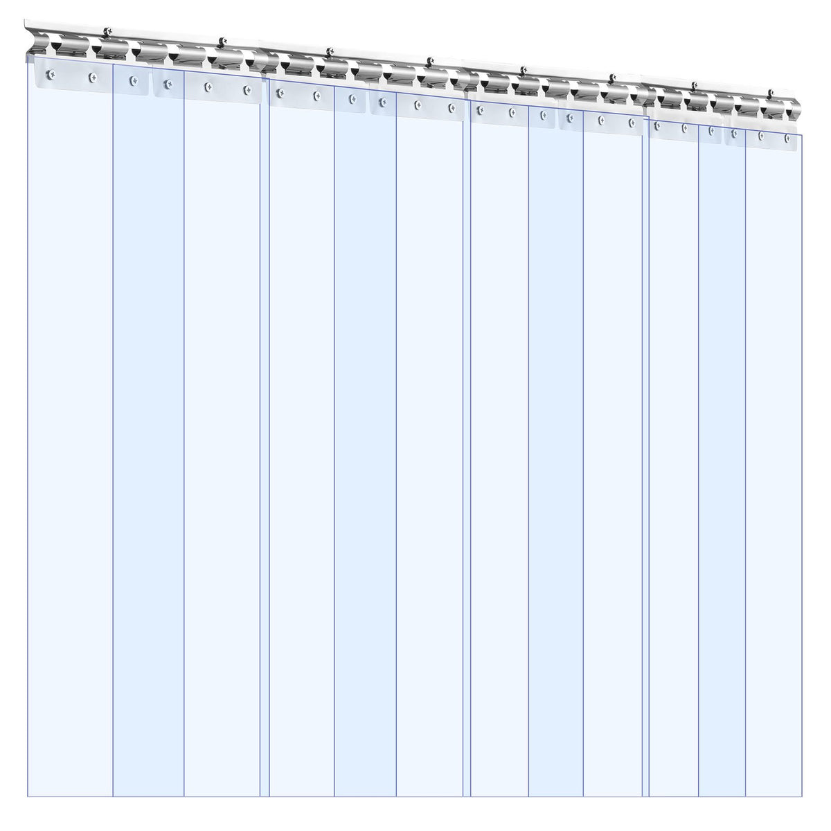 Clear PVC Strip Curtain, 84 In Height X 48 In Width X 0.08 In Thickness