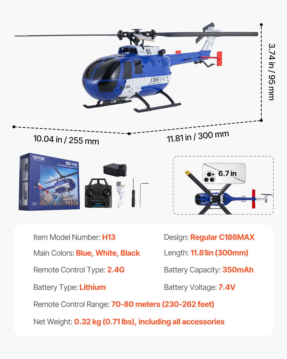 RC Helicopter 4 Channel Remote Control Aircraft Toy 6-Axis Gyro Kids